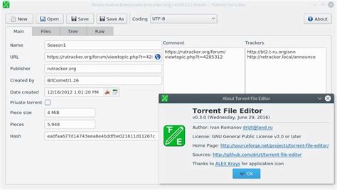 Torrent File Editor 0.3.1